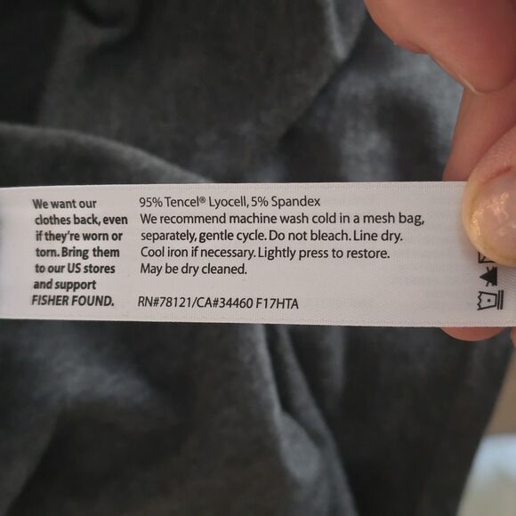 Eileen Fisher Tencil Jersey Dress Sz XLarge 3/4 Sleeve Grey Langenlook Soft - Picture 10 of 10